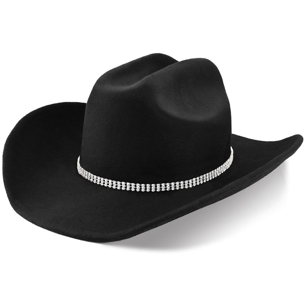 2566 100% Wool Western Cowboy Hat Classic Fedora Hat Felt Cowgirls Hats